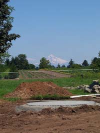 Circle patio and Mt Hood